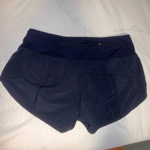 lululemon speed up navy blue short